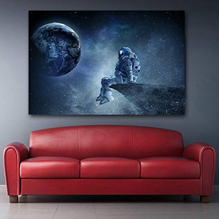 Amazon | 宇宙飛行士の惑星宇宙壁の芸術の絵のファンタジーポスターと