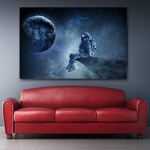 Amazon | 宇宙飛行士の惑星宇宙壁の芸術の絵のファンタジーポスターと