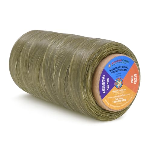 Mandala Crafts Beige Artificial Sinew Thread for Basket Weaving