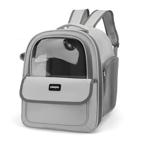 FUNAT Cat Backpack Carrier, Hiking Travel Carrier Bag for Small Animal, Cat Backpack Carrier, Airline Approved Cat Carrier with Rollable Cover for Nervous Cat