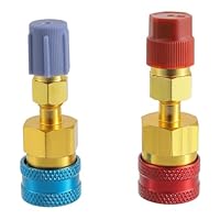 HUAREW R1234yf Schnellanschluss-Set R1234yf auf R134a High/Low Side Schnellanschluss R1234YF Schlauchanschluss R1234yf/R134a-Kfz-Klimaanlagen-Kältemittelsystem Evakuierung und Aufladen(2 Stück)