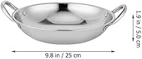 Vista 11 de DOITOOL Round Bottom Wok Pan Stainless Steel Dry Pot for Hotpot Kitchen Small Pot