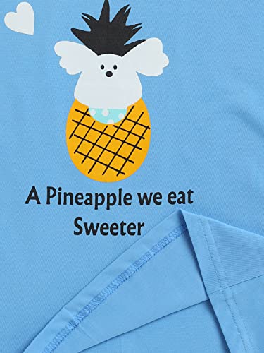 Image of Girls Set of Cotton CartoonPrinted Tshirt Pajama Regular Fit