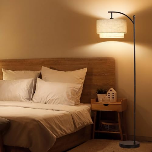 Image of SUNMORY Floor Lamps for Living Room with 12W LED Bulb, Arc Lamp with 3 CCT