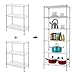 Finnhomy 6-Tier Wire Shelving Unit Adjustable Steel Wire Rack Shelving 6 Shelves Steel Storage Rack or Two 3 Tier Shelving Units with PE mat and Stable Leveling Feet, NSF Certified, Chrome