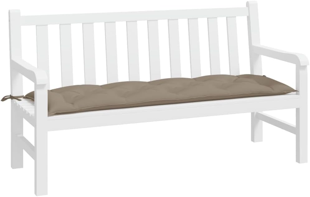Taupe Oxford Fabric Bench Cushion 59.1x19.7x2.8 Inch Water Repellent Non-Slip Design for Outdoor Patio Furniture Garden Bench and Indoor Seating Comfort