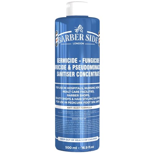 barber side London Disinfectant Solution for Salon Jars Medical Athletics-Girmicide Solution 500ml (blue)