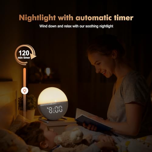 Reloj Despertador Sunrise para Dormitorios con Luz Suave miniatura 5