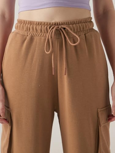 Image of Bewakoof Women's Cotton Super Loose Fit Joggers|Bewakoof Air 1.0 | Track pants for woman | Lower for women | Multipurpose | Activewear | Utility Pockets | Lightweight & Flexible Elastic Waist | Casual Joggers | Loose Fit