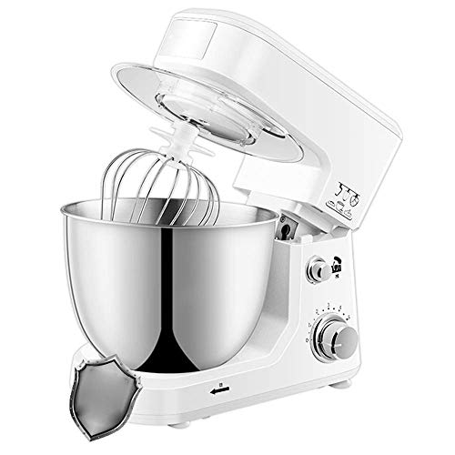 Elektrische Küchenmaschinen mit Schüsseln, Küchenmaschine Kuchenmischer mit 4 l Rührschüssel, Teighaken, Draht, Peitsche und Spritzschutzdeckel für