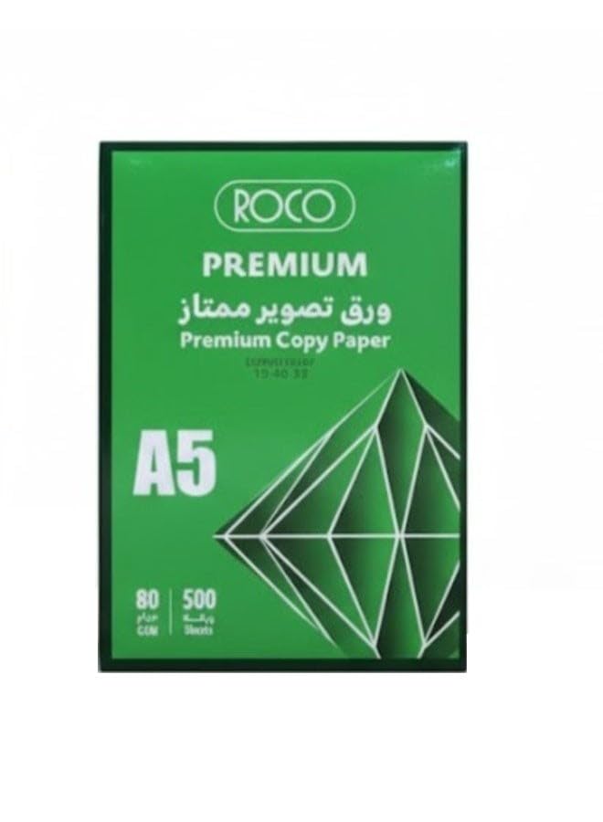 Roco Plain Copy Paper 500-Sheets A5 Size White