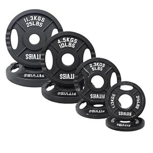 Cast Iron 1″ Standard Weight Plates Including 5FT Standard Barbell Bar, 85 Pounds Set, Multiple Packages