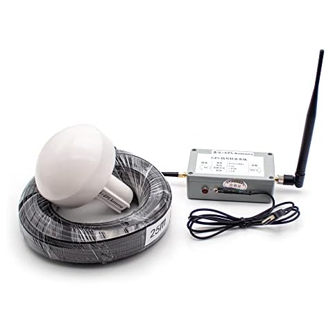 Jieotwice Indoor GPS Signal Repeater Amplifier Transfer L1 BD2 Full Kit with 15M Mushroom Receiving Antenna Cover