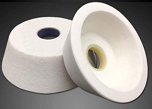 Muela Abrasiva, 1 Pieza Muela Abrasiva de Corindón Blanco en Forma de Copa Corindón Blanco de/a/Dia 125Mm Grit 80
