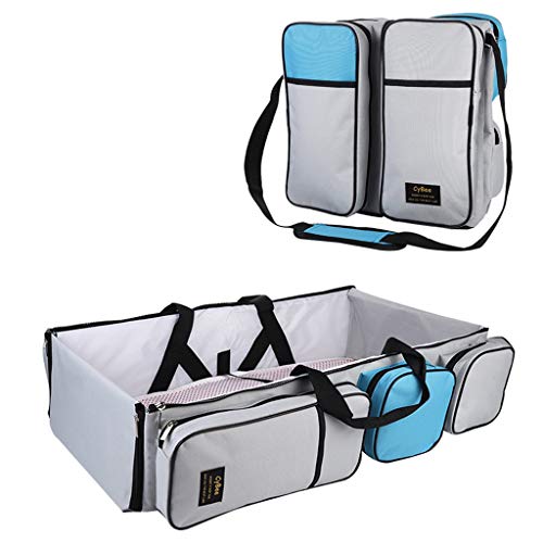 LMMVP Mujeres Embarazadas Maternidad Bebé Bolsa Portátil Bolsa de Cama Plegable con Almohadilla de Orina y Mosquitero para Bebés