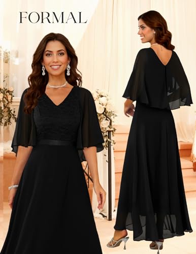Image of DRESSTELLS Wedding Guest Maxi Dress Mother of Bride 2026 Fall Evening Gown