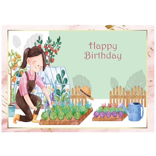 Growing Vegetables And Gardening Birthday Card
