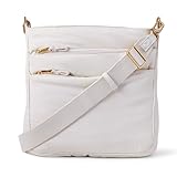 Amazon Essentials Bandolera Delgada de Nailon Mujer, Crema, Talla única