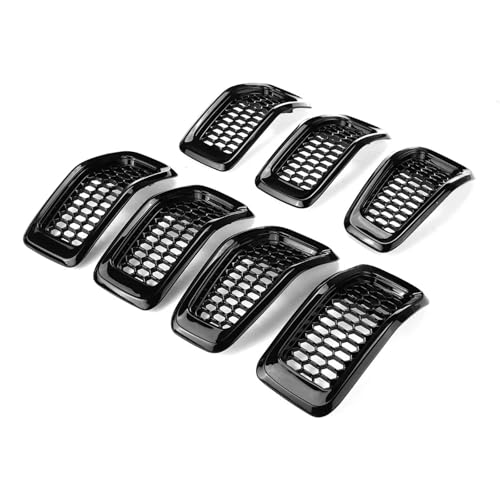 Grilles avant pour Jeep Cherokee maille de calandre radiateur noir brillant 14-18
