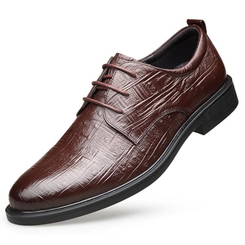 YZABEL Men's Oxfords Men's Dress Shoes Fashionable Casual Lug Sole Non-Slip Platform Business Work Dress Shoes Tuxedo Shoes for Men