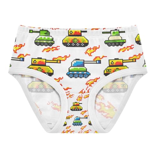 Pixel Art Tanks Flames Toddler Girls's Underwear 2T 202c1339