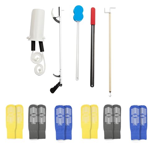 Top 10 Best Shoes to Wear After Hip Replacement Reviews 11 AHS 6-Piece Hip Knee Replacement Kit | Stocking Aid, Reacher, Sponge Rod, Shoehorn, Hook | 6-Pack of Assorted Color Hospital Socks (XL Large) | 1 Kit