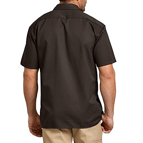 Image of Dickies Men's Short Sleeve Work Shirt - Durable Twill Button Down Shirts for Men, Lightweight Uniform for Daily Wear