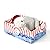 Conlun Cat Scratcher Box with Cat Scratching Board- Portable Cardboard Lounger for Feline Pet - Heavy-Duty Double-Sided Cardboard Cat Scratchers and Interactive Hole Design-Medium-Red