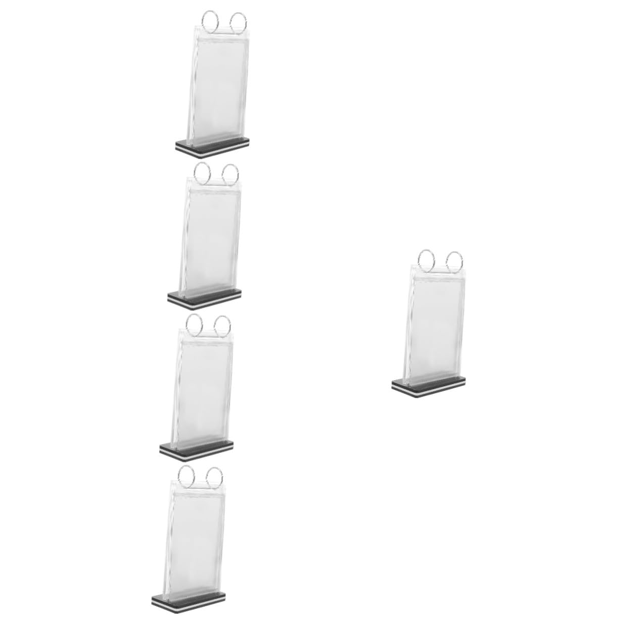 LALAFINA 5piezas Soporte De Menú Transparente De Escritorio Expositor De Carteles Vertical Para Restaurantes Soporte Para Menús De Mesa Exhibidor De Para Bar y Tienda Diseño Estable y