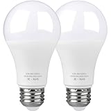 Garage Door Opener LED Bulb, 5000K, White, LED Light Bulb for Garage Door Opener Compatible with Chamberlain Genie Craftsman and LiftMaster Openers - Bulbls with E26 Base, 9 W (2PCS Bulbs)