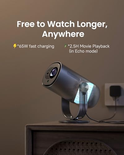 Dangbei Freedo Portable Projector 1080P, Google TV with Licensed Netflix mini Projector Support Powerbank for Outdoor Camping with Stand, Travel Box, 450 ISO Lumens, Dolby Audio, Wifi, Bluetooth - Image 3