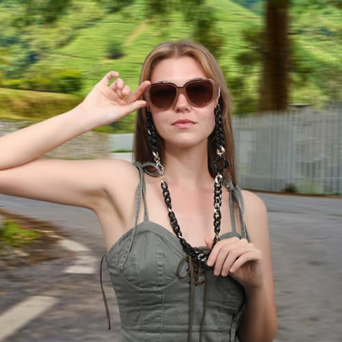 Image of Acrylic Glasses Chain for Women Men Reading Eyeglass Strap Sunglasses Holder Mask Lanyard Chain for Adults