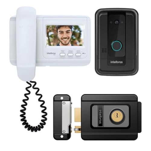 Porteiro Interfone Eletronico Campainha Com Fio Camera Video Port...