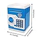Suliper Electronic Piggy Bank Code Lock for Kids Baby Toy, Mini ATM Safe Coin Cash Banks Real Money Saving Box with Password, Auto Money Scroll for Children,Boys Girls Birthday Gift (Blue/White)