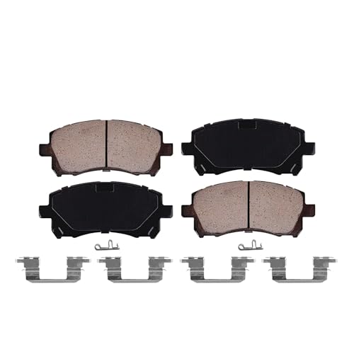 Image of Detroit Axle - Brake Pads for 1998-2002 Subaru Forester 1999-2003 Impreza 2000-2002 Legacy Outback Ceramic Brake Pads w /Hardware 2001 Front and Rear Replacement Brakes