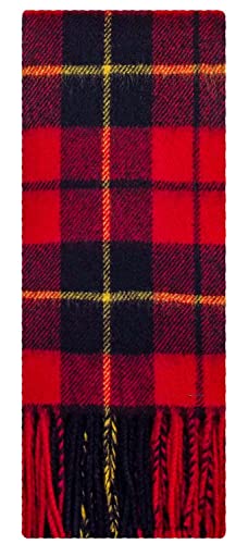 Écharpe laine d'agneau Wallace Modern tartan écossais pour homme et femme