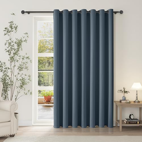 ChrisDowa Room Divider Curtain 84 Inches Long, Wide Blackout Sliding