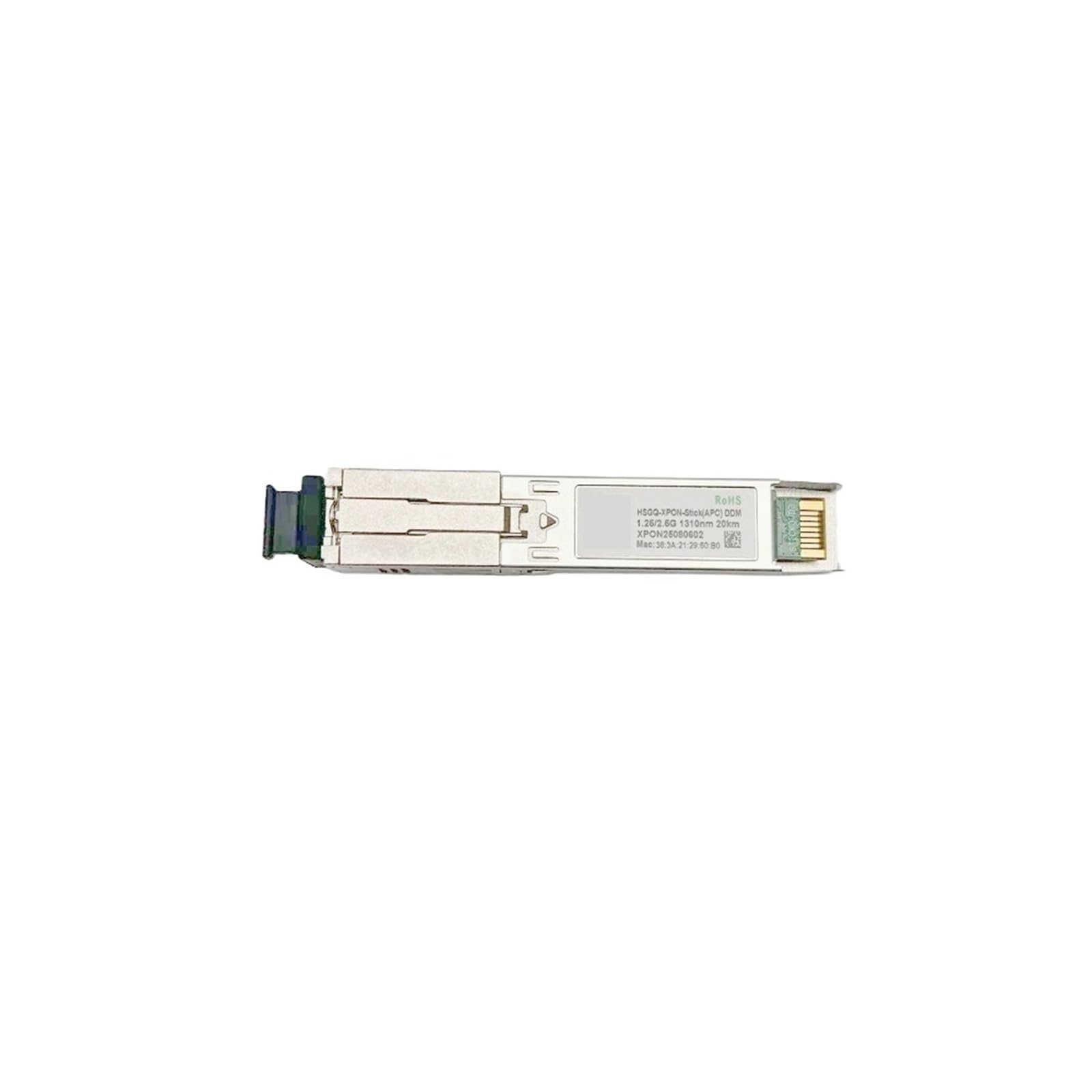 HSGQ XPON 1.25G/2.5G XPON ONU Stick 1310/1490nm 20km; PON EPON GPON SFP Module, FTTH with IPOE ; SC Connector HGU and SFU(V06 XPON-SC UPC)