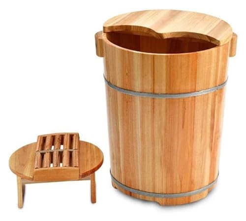 Tina de Pies de Madera Maciza para Masajes y Pedicura