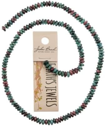 John Bead (2x4mm) Mix 3 Donut Semi Precious Quartz Earth’s Jewels Semi-Precious 15in Strand for Necklaces, Bracelets, Jewelry Making, Crafting, DIY Beading