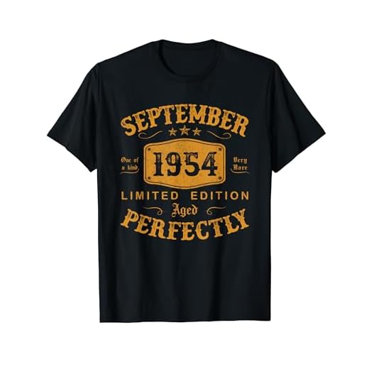 Septiembre 1954 70 Años Cumpleaños Hombre Vintage 1954 Camiseta