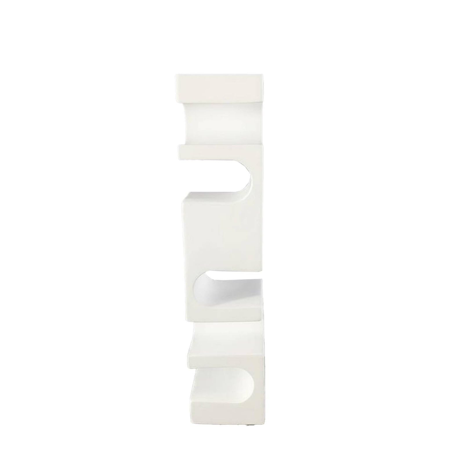 Colcolo Skulptur Abstrakte Harz Skulptur Statue Figur Dekoobjekt Nordischer Minimalismus mit Sanften Vertiefungen Leichtes Kunstharz für Einrichtung Wohnzimmer Hotelzimmer, Weiß, 9-9-38cm