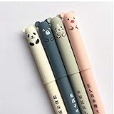 4pcs Oficina De La Escuela Del Gato De Kawaii De La Pluma De Cerdo Ratón Del Oso Borrable Pluma De Gel De 0.35mm Suministros De Tinta De Escritorio Regalo