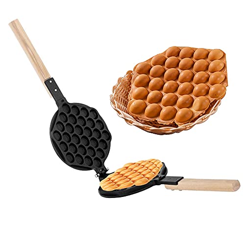 Generic Gofrera profesional para hacer burbujas y hacer gofres en forma de huevo, para hacer huevos, Hong Kong, 30 unidades, doble placa de calefacción antiadherente