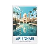 NPRZM Metall-Blechschild „Abu Dhabi, Vereinigte Arabische Emirate“, lustige Schilder & Plakette, Küchenschild für Zuhause, Bar, Küche, Restaurants, Kneipe, Männerhöhle, Vintage-Dekor, 30 x 30 cm