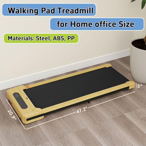 Image of Walking Pad Treadmill for Home, Electric Under Desk Treadmills 0.6-3.7MPH, 2.5HP, Quie Stmall Spaces /Office Mini Running with 264LBS Capacity, Walk Pads