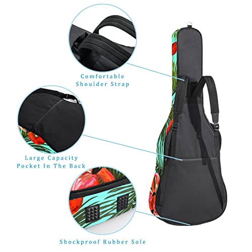Housse étanche pour guitare acoustique avec double bandoulière et poche Motif flamant rose tropical, Multicolore 01., 42… - Les Beatles, Paul McCartney, John Lennon, RIngo Starr, George Harrison Housse étanche pour guitare acoustique avec double bandoulière et poche Motif flamant rose tropical, Multicolore 01., 42… – Image 4