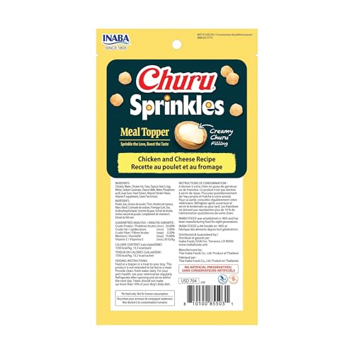 INABA Churu Sprinkles Dog Meal Topper, Chicken Cheese, 18ct - image 7