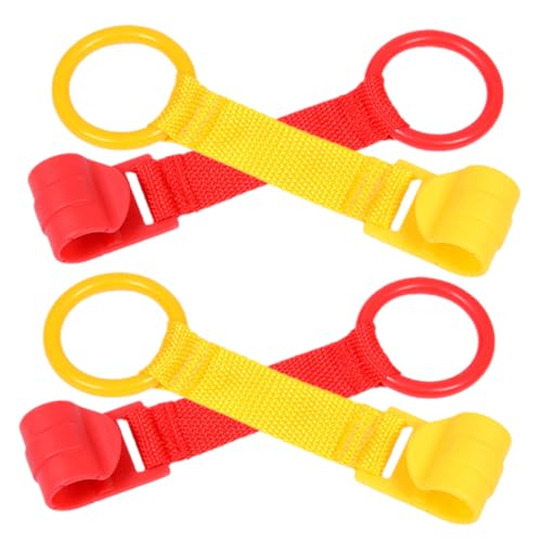 Toddmomy 4pcs Playpen Hand Pull Ring Bot Harnesses Playpen Nursery Walker Walking Pull Ups Hanging for Babies from Play Pen Pull up Bar Rings Cloth