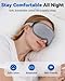 Weighted Eye Mask for Sleeping - Blackout Sleep Mask for Women Men, FACEMOON Lash Extension Eye Covers, Memory Foam, 3D Contoured, Airplane Travel Essentials, Blindfold for Meditation(Gray)